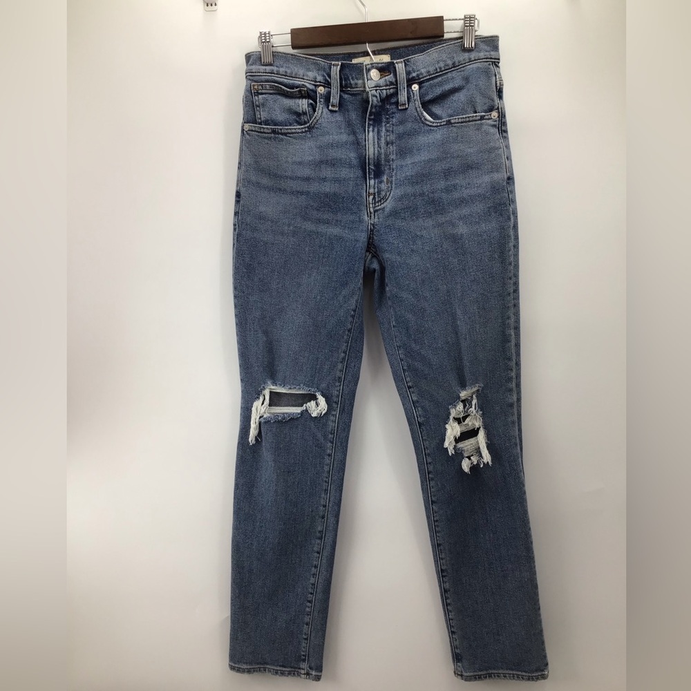 Madewell Roadtripper Slim Boy Jeans - Distressed Blue - Picture 2 of 11